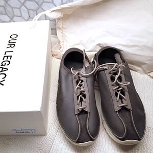 OUR LEGACY Klove 41 Taupe Klove Sneakers/Tuope Clawed Metal Leather (SOLD OUT)